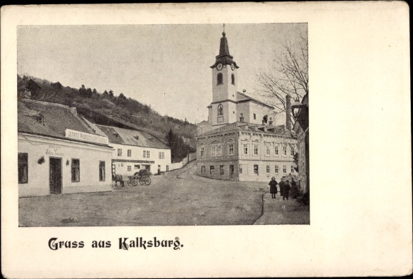 PC Vienna 23 Liesing Kalksburg, street section with church