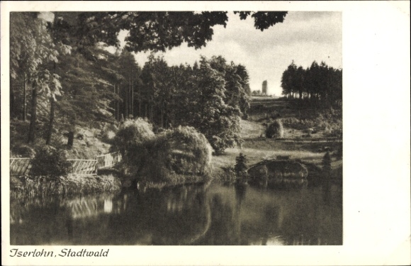 Ak Iserlohn im Märkischen Kreis, Franzosenhohl, Landschaft mit Wasser, Bäume, Stadtwald, Iserlohn