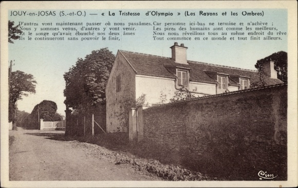 Postcard Jouy en Josas Yvelines, The Sadness of Olympia