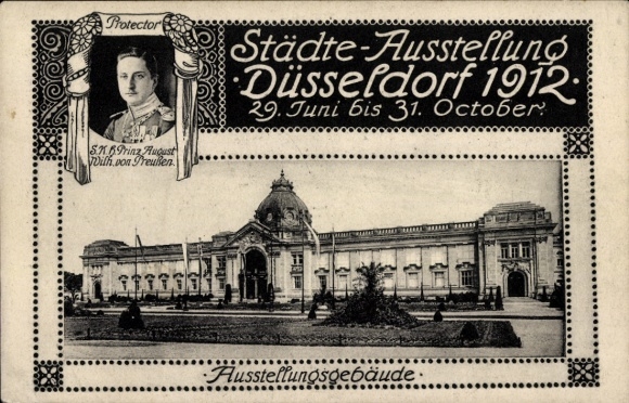 Ak Städte-Ausstellung Düsseldorf 1912, Protector Prinz August Wilhelm von Preußen, Portrait