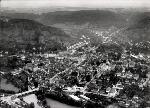 Photo Künzelsau am Kocher Hohenlohekreis, aerial photograph