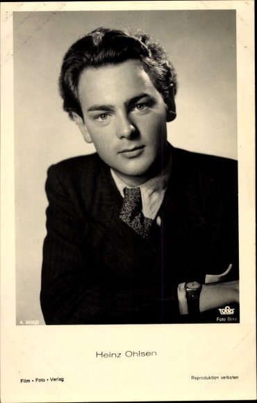Postcard actor Heinz Ohlsen, portrait, suit