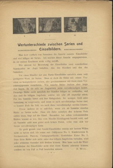 Liebig pictures newspaper advertising Dreser issue 1, volume 13, 1908