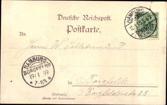 Postcard Hamburg Nord Eppendorf, Kirchenweg