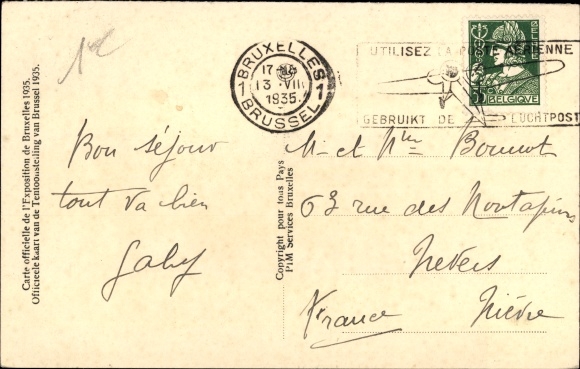 KP Bruxelles Bruksela, Ekspozycja, Wystawa Światowa 1935, Entrée du Centenaire