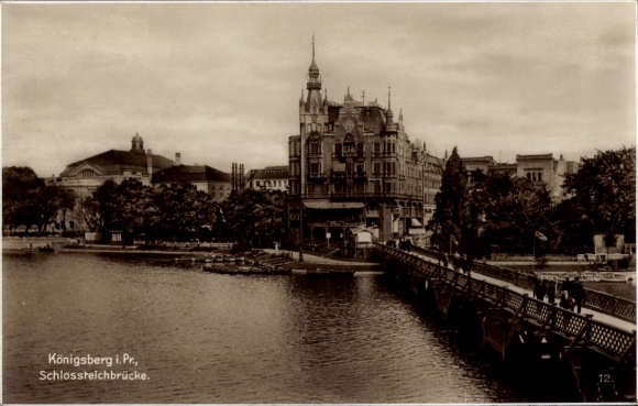 Ak Kaliningrad Königsberg Ostpreußen, Schlossteichbrücke