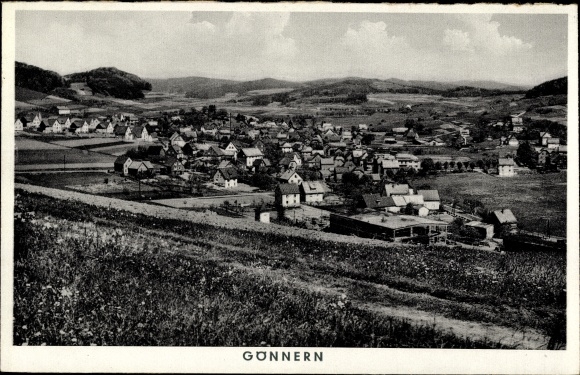 Postcard Gönnern Angelburg in Hesse, general view