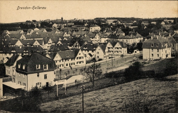 Ansichtkaart Dresden Hellerau, algemeen beeld