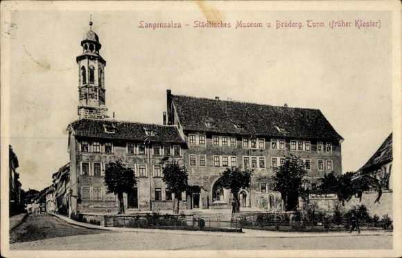 Postcard Bad Langensalza in Thuringia, Municipal Museum, Brüderg. Tower, former monastery, tower, building