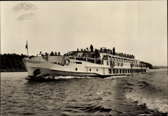 Ak Kabinenschiff Friedrich Wolf, Weiße Flotte Berlin, Luxusfahrgastschiff