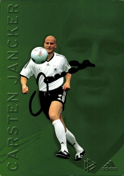 Autograph card footballer Carsten Jancker, German national team, autograph