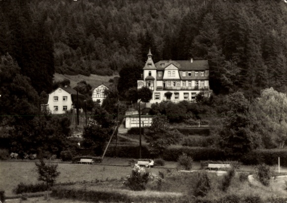 Ak Meuselbach Schwarzmühle Schwarzatal in Thüringen, HO Restaurant Waldfrieden
