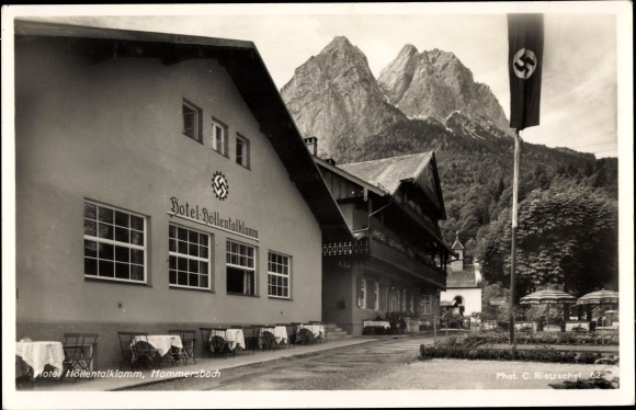 Postcard Hammersbach Grainau, Hotel Höllentalklamm, holiday home of the German Labor Front