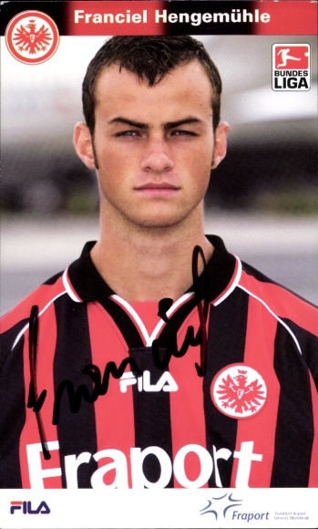 Autogrammkarte Fußballer Franciel Hengemühle, Eintracht Frankfurt, Autogramm