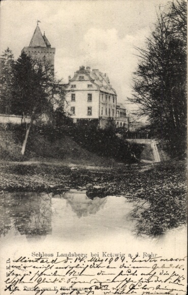 Postcard Ratingen North Rhine Westphalia, Landsberg Castle near Kettwig