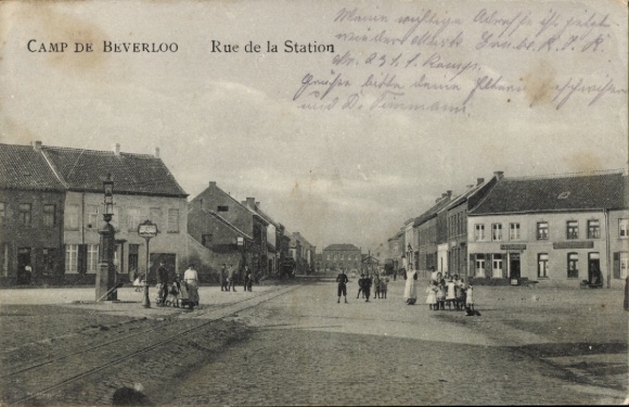 Ansichtkaart Beverloo Beverlo Beringen Vlaanderen Limburg, Camp, Rue de la Station