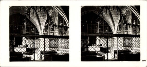 Stereo spatial image photo Karlštejn Central Bohemia, Karlův Týn, Karlštejn Castle, Holy Cross Chapel
