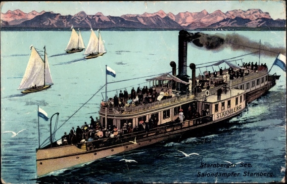 PC saloon steamer Starnberg on Lake Starnberg
