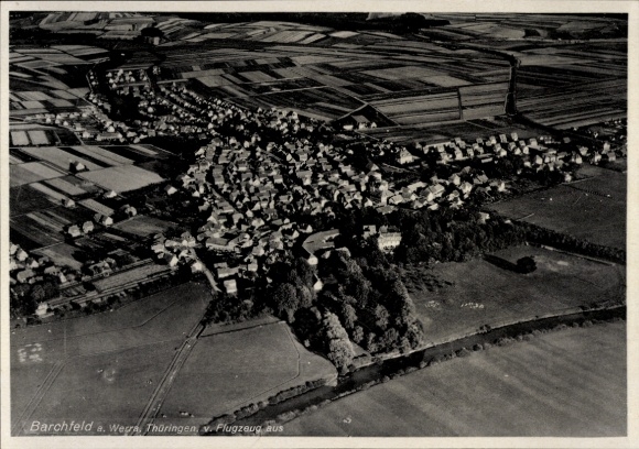 Postcard Barchfeld an der Werra Thuringia, aerial photograph
