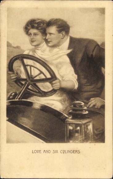 Kunstenaars Ak Underwood, Clarence, Love en zes cilinders