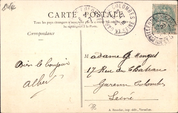 Postcard Verneuil sur Seine Yvelines, Restaurant des Bois