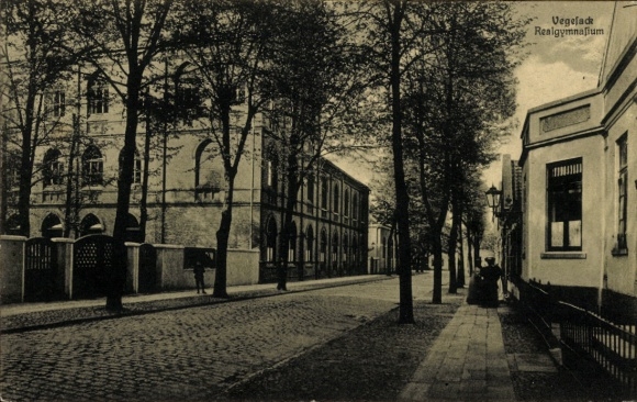 Postcard Vegesack Hanseatic City of Bremen, Realgymnasium