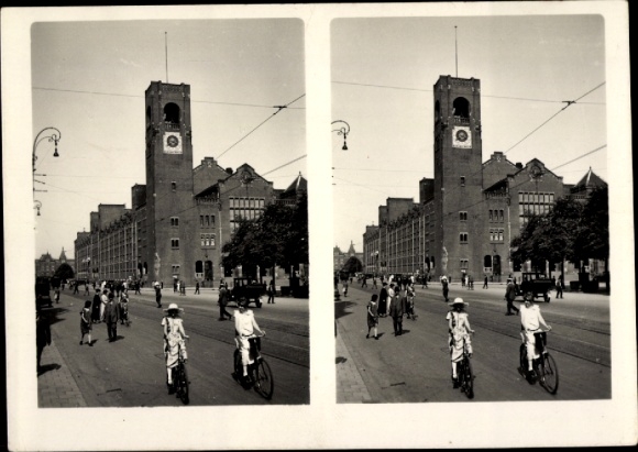 Stereo photo Amsterdam North Holland Netherlands, Stock Exchange in Damrak