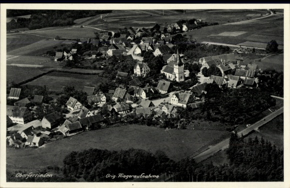Ak Oberferrieden Burgthann in de regio Neurenberg, luchtfoto