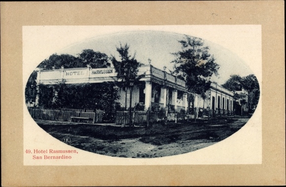 Passepartout Postcard San Bernardino Paraguay, Hotel Rasmussen