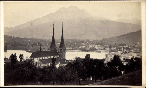 CdV Luzern Stadt Schweiz, Stadtansicht mit Pilatus