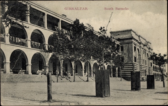 Postcard Gibraltar, South Barracks