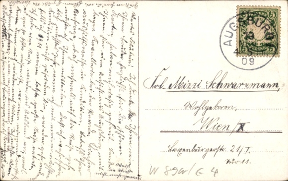 Postcard Augsburg in Swabia, Parade on the birthday of the Prince Regent, Obere Maximilianstraße