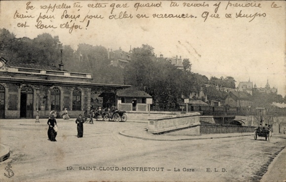 CPA Montretout Saint Cloud Hauts de Seine, La Gare