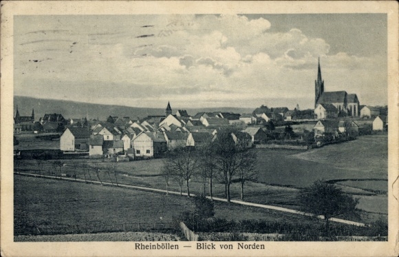 Postcard Rheinböllen in the Hunsrück, general view, view from the north