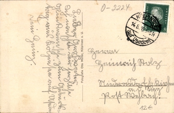 Postcard Kölpinsee Loddin on Usedom, middle class children's home II, children's group