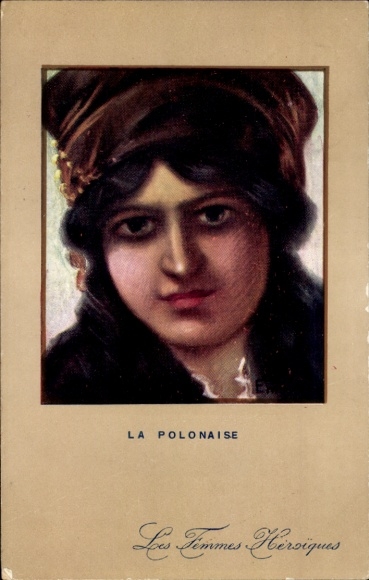 Artist Postcard Dupuis, E., Heroic Women, The Polonaise