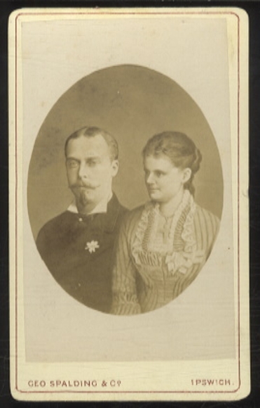 CdV portrait of Duke Leopold of Albany and Duchess Helene, née of Waldeck-Pyrmont
