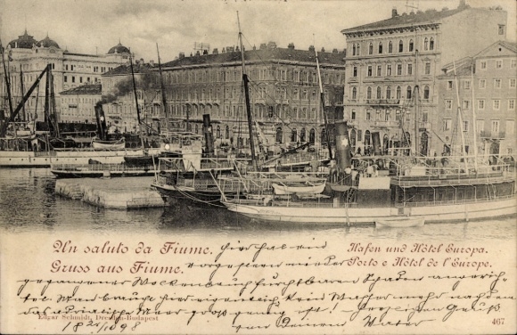 KP Rijeka Fiume Chorwacja, Port, Hotel Europa