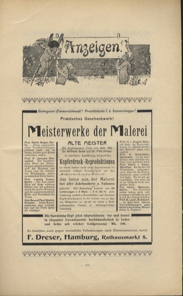 Liebig pictures newspaper advertising Dreser issue 1, volume 10, 1905