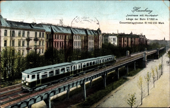 PC Hamburg Eimsbüttel Harvestehude, lot on the Isestraße with a view of the elevated railway