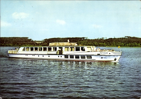 Postcard White Fleet, VEB Transport Company Potsdam, Salon Ship MS Potsdam