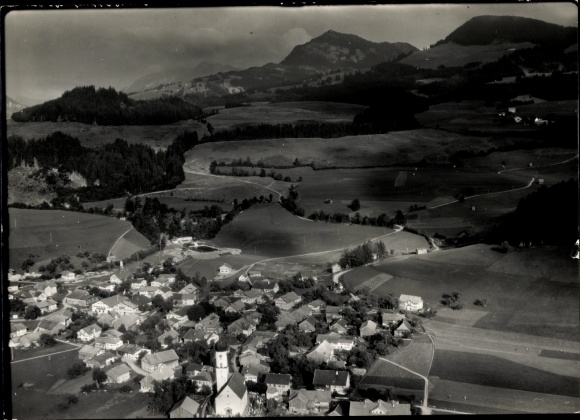 Photo of the old town of Sonthofen in the Allgäu, aerial photograph