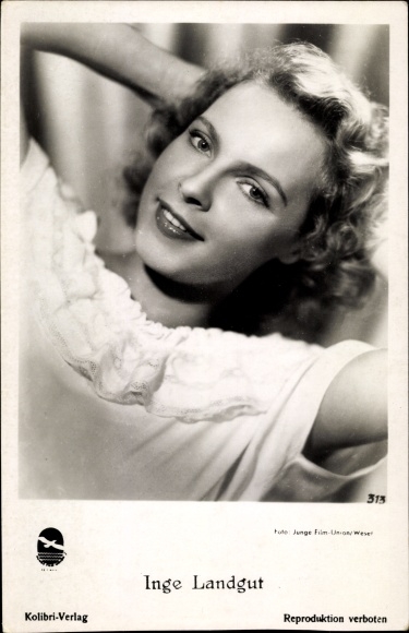 Photo Postcard Actress Inge Landgut, voice actress