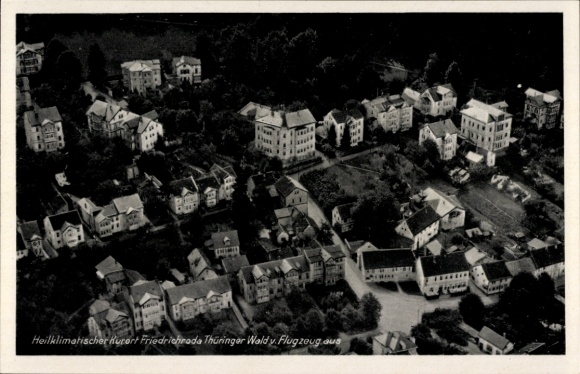 Postcard Friedrichroda in the Thuringian Forest, aerial photograph