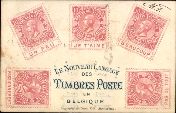 CPA Le Nouveau Langage des Timbres Poste en Belgique