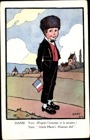 Artist PC Hansi, Jean Jacques Waltz, Yerri, boy in Alsatian folk costume