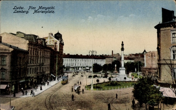 Ak Lwiw Lwów Lemberg Ukraine, Marienplatz