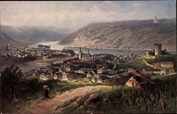 Artist PC Astudin, Bingen am Rhein, panorama with Niederwald monument