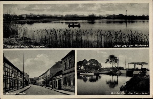 PC Liebenwalde in Brandenburg, Berliner Strasse, Finow Canal, Mühlensee