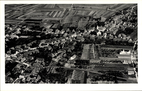 Postcard Ichenheim Neuried, aerial photograph
